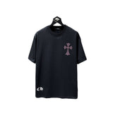 Ch hip-hop t shirts ch short-sleeved heavy industry hot diamond horseshoe sanskrit letter cross trendy brand loose casual american style