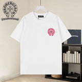 Ch hip-hop t-shirts: ch short-sleeve embroidered cross & rivet detail, heavy-duty craftsmanship, relaxed fit, 100% cotton, american heavyweight style