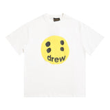Drew house tshirt r d@ew foamed smiley face graphic crew neck short sleeve tee