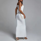 Women Evening Dress Bandage Dress Evening Dress Chain Vintage Gown