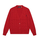 Rl small malaf v neckknittingoutwear macaron color fall and winter single-breasted couple cardigan woolen jacket