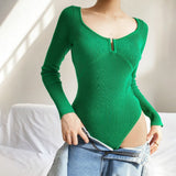 Women Sweater Knitwear Zipper U Collar Sweater Female Fall/Winter Romper Sweater