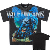 Hip-hop t-shirts: summer american hip-hop streetwear vintage chain detail short sleeve tee - trendy casual washed & distressed top