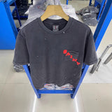 saint m t shirts s.m letter print crew neck short sleeve t-shirt