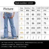 Women's pants: cross-border fashion, spring/summer denim jeans, loose fit, large pocket, vintage raw hem, wide leg