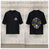 Ch hip-hop t shirts ch croo short-sleeved sanskrit logo printingloosecasualpure cotton american heavy weight short-sleeved