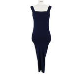 Women Dresses Summer Sexy Short Skirt Square Collar Slit Sheath Skirt