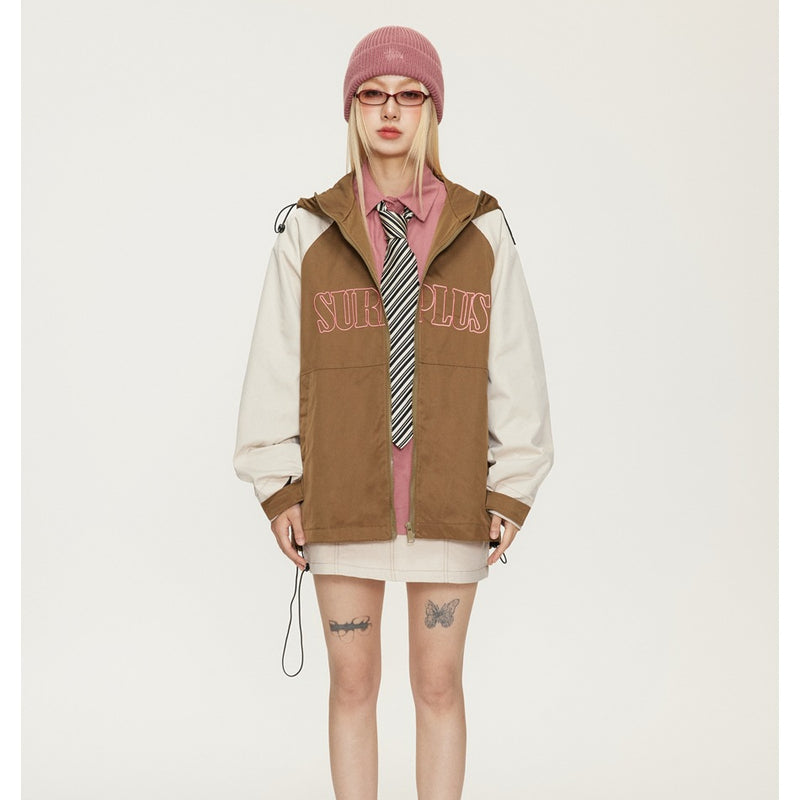 Unisex Jacket Retro Autumn Coat Loose Casual Hooded Jacket
