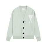 Ami arauneifknittingv neckfall and winter woolen coatoutwear single-breasted outwearcardigan big heart high weight