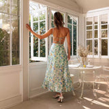 Women Dresses Summer Sling Backless Long Dress (Jkw0408)