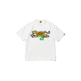 Men T-shirts human tiger running pattern summer T-shirts