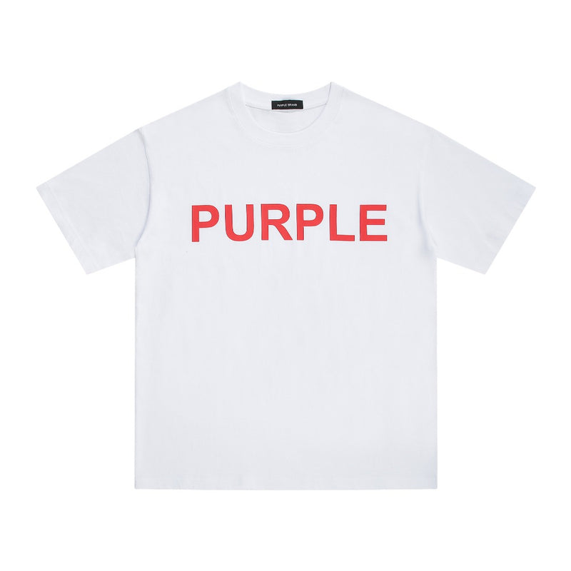 Purple Brand T Shirts Spring/Summer Letter Print Hip Hop Men's and Women's Loose Casual Short-Sleeved T-shirt