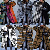 Women Trench Coat Autumn Long Sleeve Turn-down Collar Coat