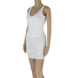 Women Dresses Backless Sleeveless Dress Sexy Hip Skirt (Bla0420)