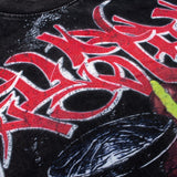 Hip-hop t-shirts: american streetwear, hellish hip-hop, vintage distressed, hand-printed short-sleeve tee, summer top