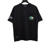 Ch hip-hop t shirts high streetch crow short sleeve sanskrit camouflage cross classic loosecasualamerican heavy weight