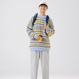 Unisex Sweater Winter Contrast Color Knitwear