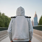 Mens Hoodie Vintage Grey Loose Top