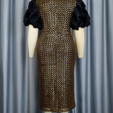 Harlem Night Attire Stripes Sequins Dress