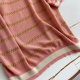 Women Sweater Knitwear Striped Loose Short Sleeve Knitted T-shirt Female Student O-neck Short Top