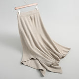 Women Knitted Skirt Split Skirt