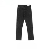 MIJKO Men Vintage Pants MIJKO Zip Washed Old Trousers High Street Straight Jeans