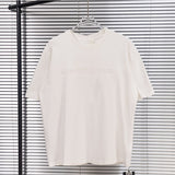 Ch hip-hop t shirts ch letter logo embroiderheavy weight short sleeve high street casual