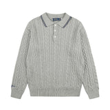Rl ralph pony polo collar knittingfall and winter wool sweater loosetops couple casualpullover