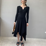 Women Knitted Skirt Split Skirt