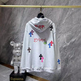 Chh Chrome Hearts Hoodie Autumn/Winter CH Classic Color Sanskrit Hand Painted Graffiti Casual Hooded Sweater