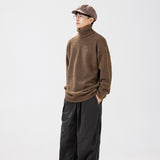 Unisex Sweater Winter Solid Color Turtleneck Sweater