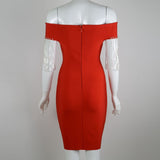 Women Evening Dress Sheath Bandage One-Piece Dress