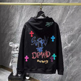 Chh Chrome Hearts Hoodie Color Sanskrit Hand Painted Graffiti Hooded Sweater