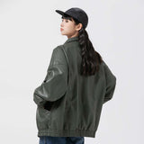 Unisex Jacket Fall Lapels Leather Jacket