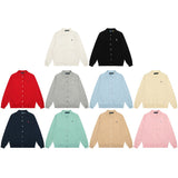 Rl small maraf polo collar knittingoutwear dopamine macaron color fall and winter women's couple cardigan woolen coat