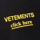 Vetements Hoodie VTM Gold Letters Printed Hoodie