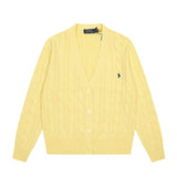 Rl small malaf v neckknittingoutwear macaron color fall and winter single-breasted couple cardigan woolen jacket