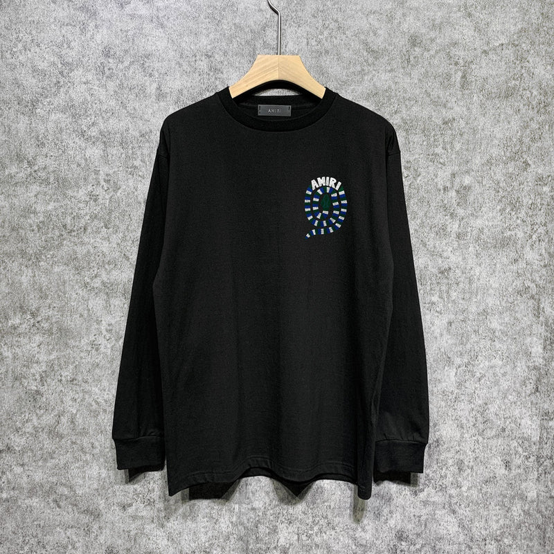 Amiri Long Sleeved Shirt Printed Trendy Pure Cotton