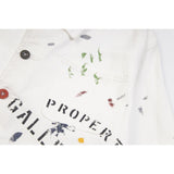 Gallery Dept Jacket Hand Painted Ink Splashing Multi Pocket Tooling Jacket Lapel Jacket