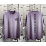 Ch hip-hop t shirts ch short-sleeved sanskrit printingloosecasualpure cottonheavy weightlong sleevest-shirt