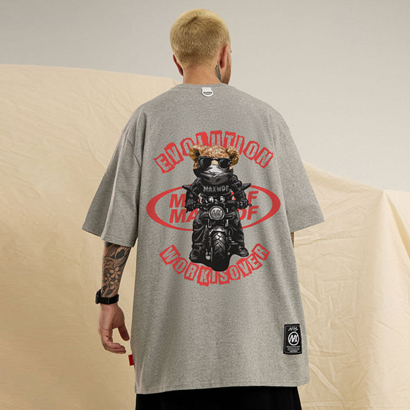 Men T Shirt round Neck Couple Short Sleeve T-shirt Hip Hop Oversize