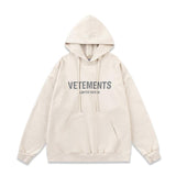 Vetements Hoodie VTM Washed and Worn Joint-Name Loose Hooded Hoodie