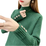 Women Knitwear Autumn and Winter Turtleneck Knitwear Loose Sweater