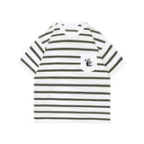 Hip-hop t-shirts, american high street hell retro ins minimalist striped print short sleeve t-shirt summer top trendy half sleeve