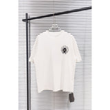 Ch hip-hop t-shirts: ch summer horseshoe cross embroidered casual short-sleeve t-shirt - couple style, high street fashion