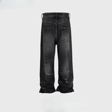MIJKO Men's Vintage Pants MIJKO Retro Design Wave Jeans Men's and Women's Trousers