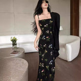Women Dresses Summer Sexy Hip Skirt Floral Strap Dress