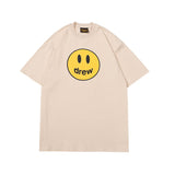 Drew house tshirt r collection d@ew smiley face letter print crew neck pullover short sleeve wholesale single piece