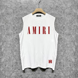 Amiri tank top letter spider printing
