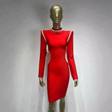Women Dresses Bandage Long Sleeve Dress Cut out Party Dress (Ont0408)